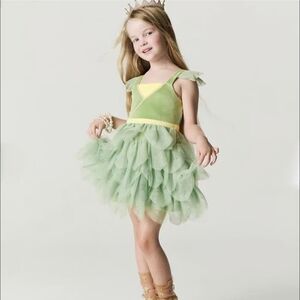 Posh Peanut Disney Princess Tiana Velour Dress 5T/6T NWOT